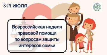 Всероссийская акция «Неделя правовой помощи по вопросам защиты интересов семьи» в рамках объявленного в России Года семьи, а также приуроченная к празднованию Дня семьи, любви и верности Всероссийская акция «Неделя правовой помощи по вопросам защиты интересов семьи» в рамках объявленного в России Года семьи, а также приуроченная к празднованию Дня семьи, любви и верности.